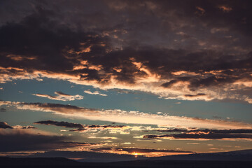 colorful and abstract sunset background