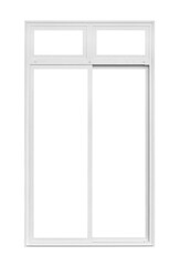 Real modern house window frame isolated on white background with clipping path