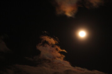 月のある景色　月空
