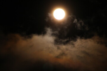 月のある景色　月空
