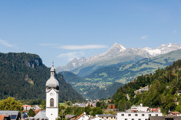 Ilanz, Surselva, Oberalppass, Alpsu, Oberalpstrasse, Passstrasse, Bergstrasse, Graubünden, Sommer, Alpen, Schweiz