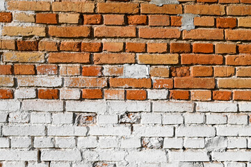 background of white and brown bricks