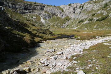 The Three Peaks natural park in the italian dolomites
