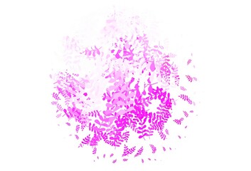 Light Blue, Red vector elegant pattern with leaves.