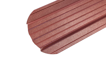 Blockhouse rails for fence colored colorful metal profile elements isolated