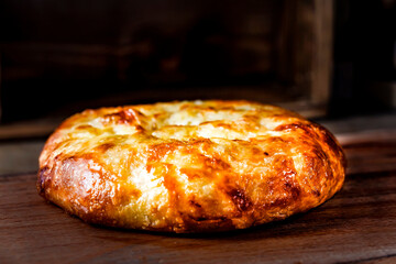 Delicious bread with cheese.