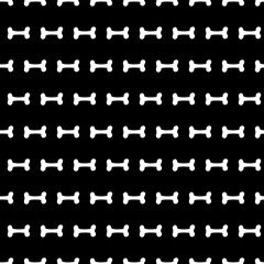 Naklejka premium Seamless pattern with bones. Vector illustration on black background. 