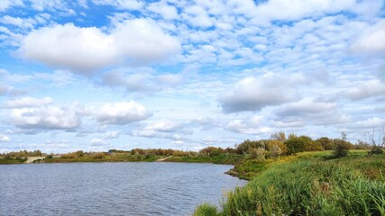 river and clouds