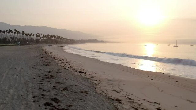 Sunrise: Santa Barbara East Beach Shore 