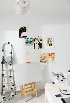 part of modern artist studio