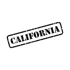 California sign in rubber stamp style vector