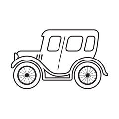Classic vintage style car or automobile in vector
