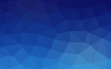 Light BLUE vector shining triangular background. Triangular geometric sample with gradient.  Completely new template for your business design.