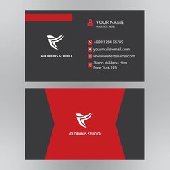 Corporate Business Card Simple Design Grey Color