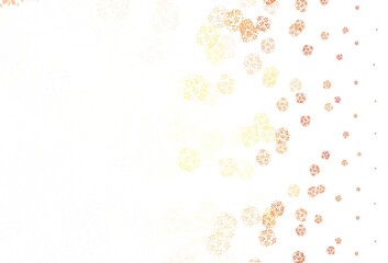 Light Red, Yellow vector elegant wallpaper with leaves.