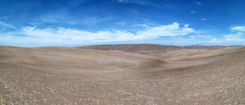 Panoramic view to the desert