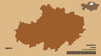 Aqmola, region of Kazakhstan, zoomed. Pattern