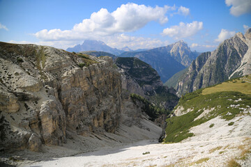 The Three Peaks natural park in the italian dolomites