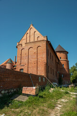 View of 15th century Gothic castle in Tykocin after the reconstruction work. The Castle located on the right bank of Narew river.