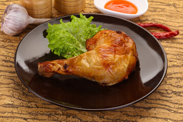 Roasted chicken leg