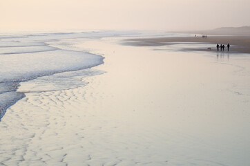 plage dans la brume