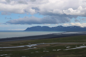 Endless Icelandic natural and beautiful landscape 
