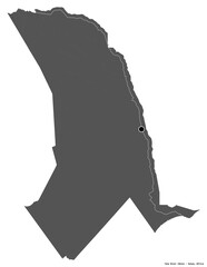 Tana River, county of Kenya, on white. Bilevel © Yarr65