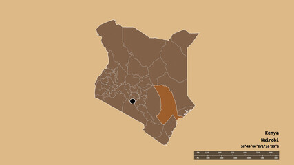 Location of Tana River, county of Kenya,. Pattern © Yarr65
