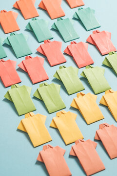 Colorful Origami Shirts Pattern