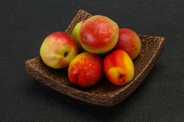 Sweet tasty fresh ripe apricots