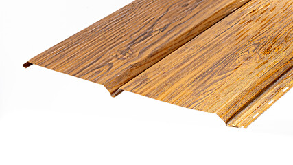 Blockhouse rails for fence colored colorful metal profile elements isolated