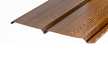 Blockhouse rails for fence colored colorful metal profile elements isolated