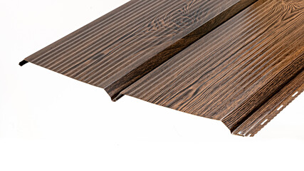 Blockhouse rails for fence colored colorful metal profile elements isolated