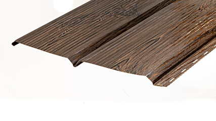 Blockhouse rails for fence colored colorful metal profile elements isolated