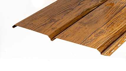 Blockhouse rails for fence colored colorful metal profile elements isolated