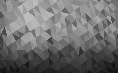 Dark Silver, Gray vector abstract mosaic background. Brand new colorful illustration in with gradient. Brand new style for your business design.