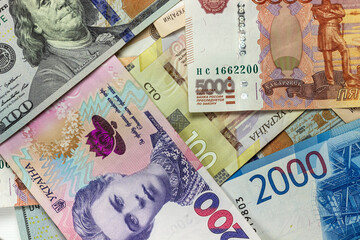 background money of different countries, concept of equalization of exchange rates