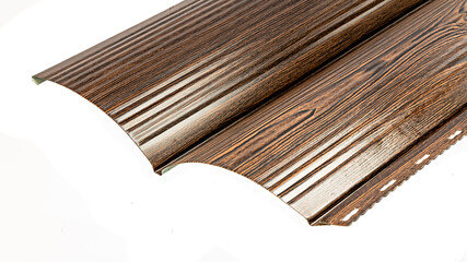 Blockhouse rails for fence colored colorful metal profile elements isolated