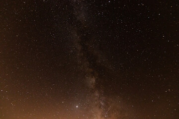 Paisaje nocturno estelar en Lanzarote