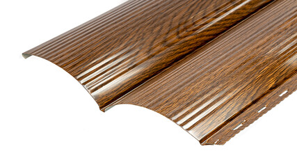 Blockhouse rails for fence colored colorful metal profile elements isolated