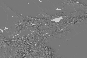 Kyrgyzstan borders. Bilevel