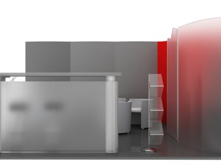 3d illustration of an Exhibition stand