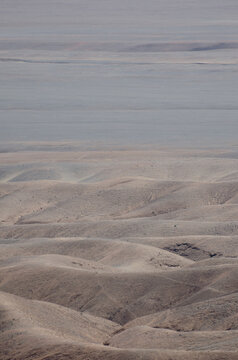 View to endless desert formations