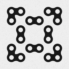 Abstract Cross Pattern Dots Logo generative computational art illustration