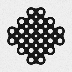 Abstract Cross Pattern Dots Logo generative computational art illustration