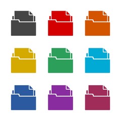 File folder icon, color set