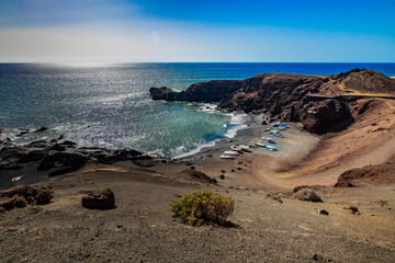 Obraz premium Paisajes del pueblo Golfo Lanzarote