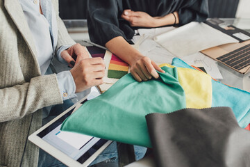 Fashion Designers Choosing Fabric