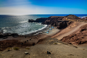 Paisajes del pueblo Golfo Lanzarote