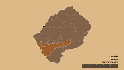 Location of Mohale's Hoek, district of Lesotho,. Pattern